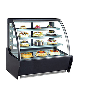 visible see through display counter for desserts and cake